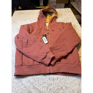 Alpine Design Women Corduroy Quilted Lined Hooded Jacket Sedona Clay Size M NWT